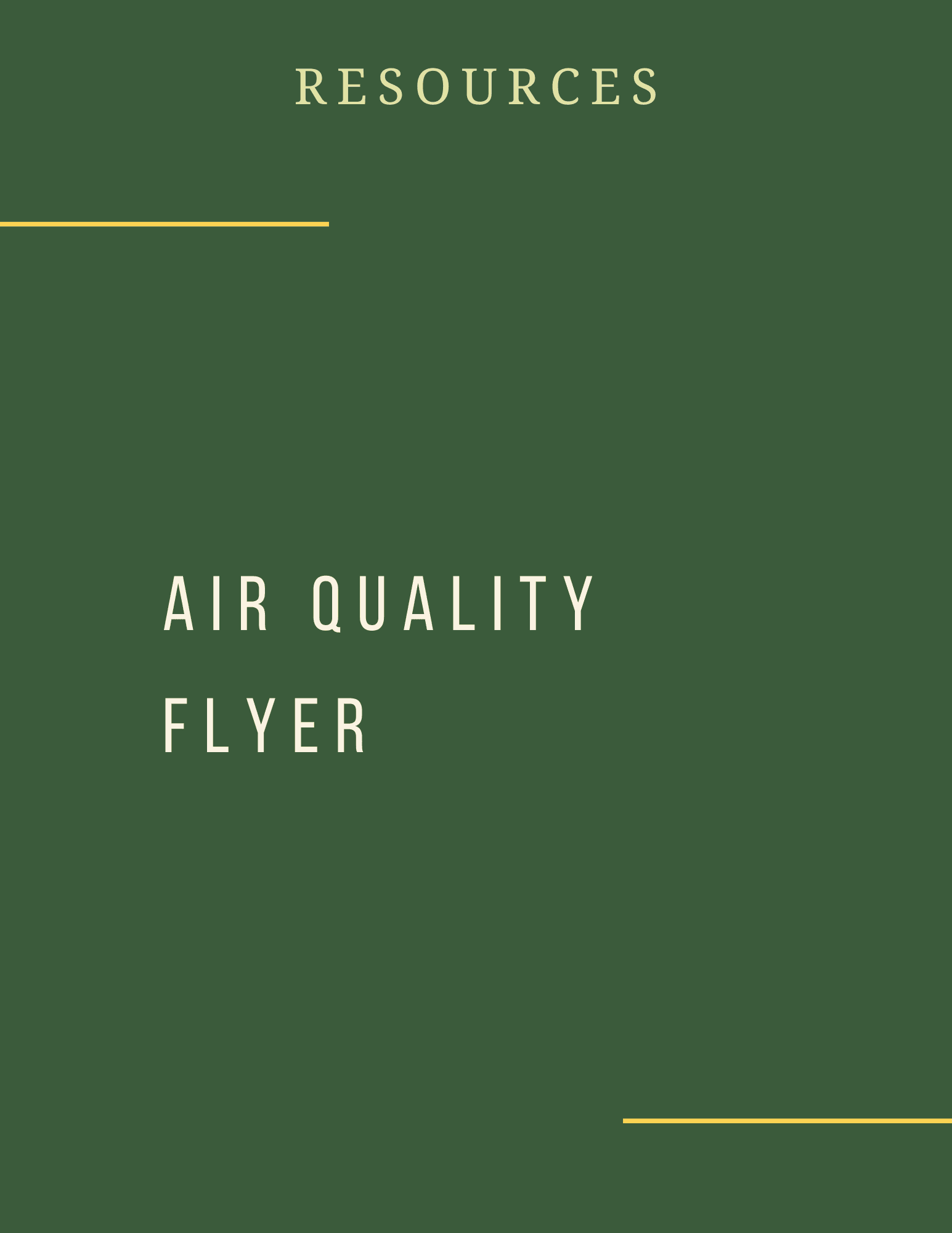 Air Quality Flyer